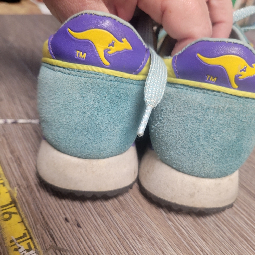 KangaROOS Blue and Yellow Pocket Retro Sneakers Size 6.5 Womans - Picture 4 of 8